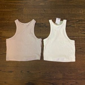 H&M tank tops. White and cream.